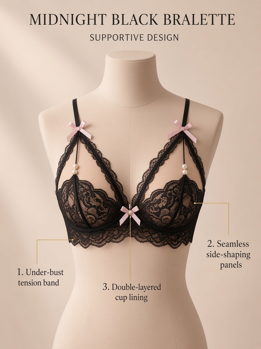 After Dark Lace 3-Piece Lingerie Set - Detail image 3