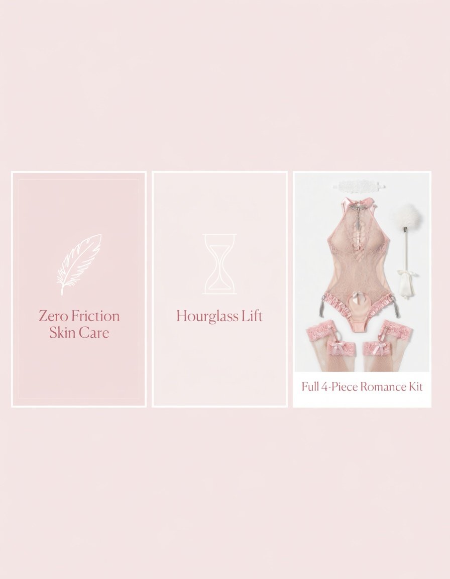 Blush Mesh Ruffle Bodystocking Set - Main image 7