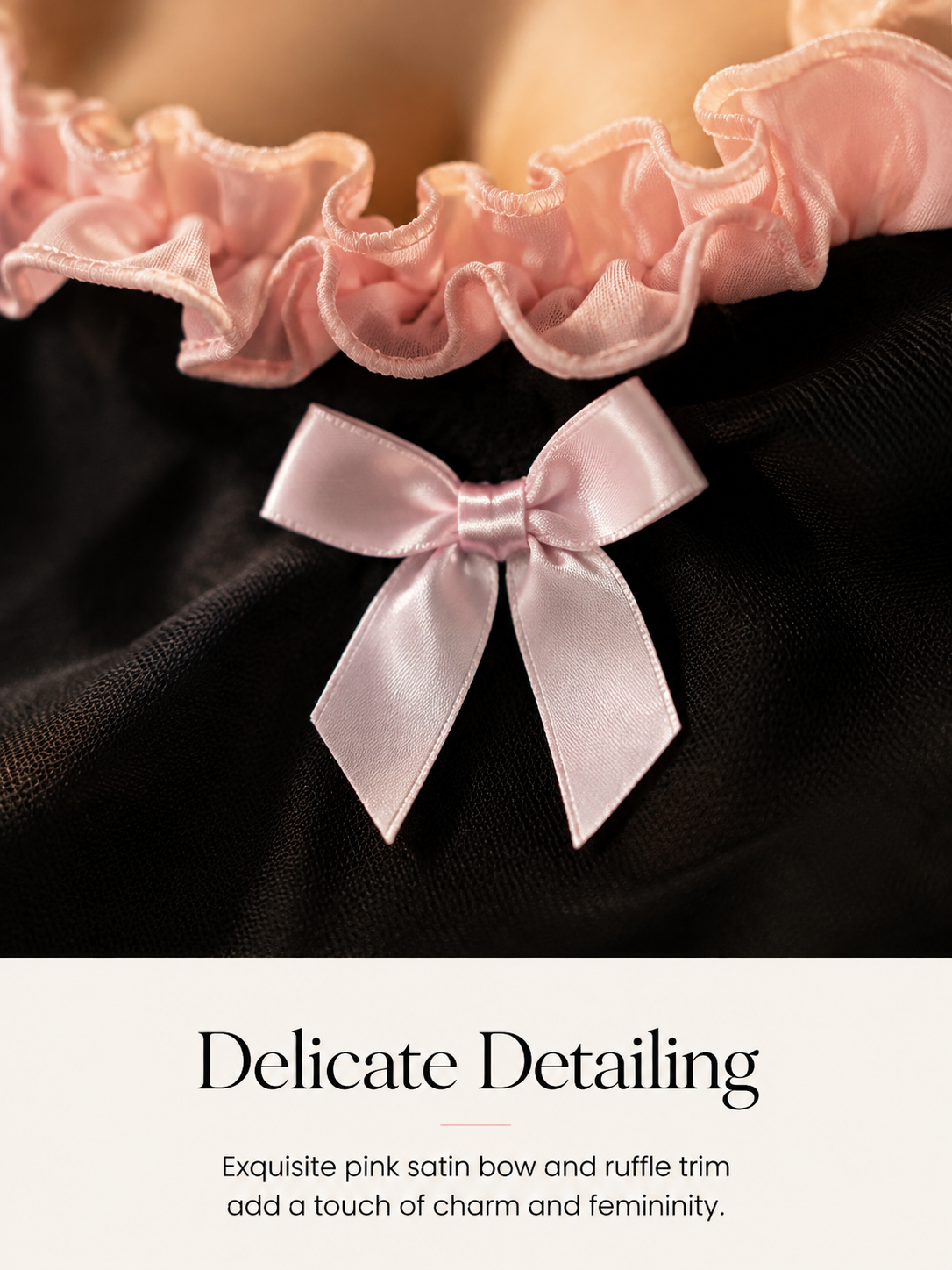 Blush-Trim Satin Maid Costume - Detail image 4