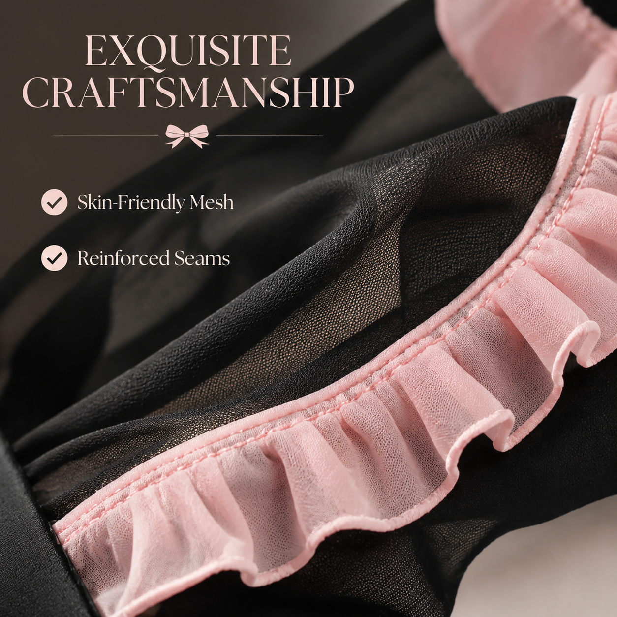 Blush-Trim Satin Maid Costume - Main image 3