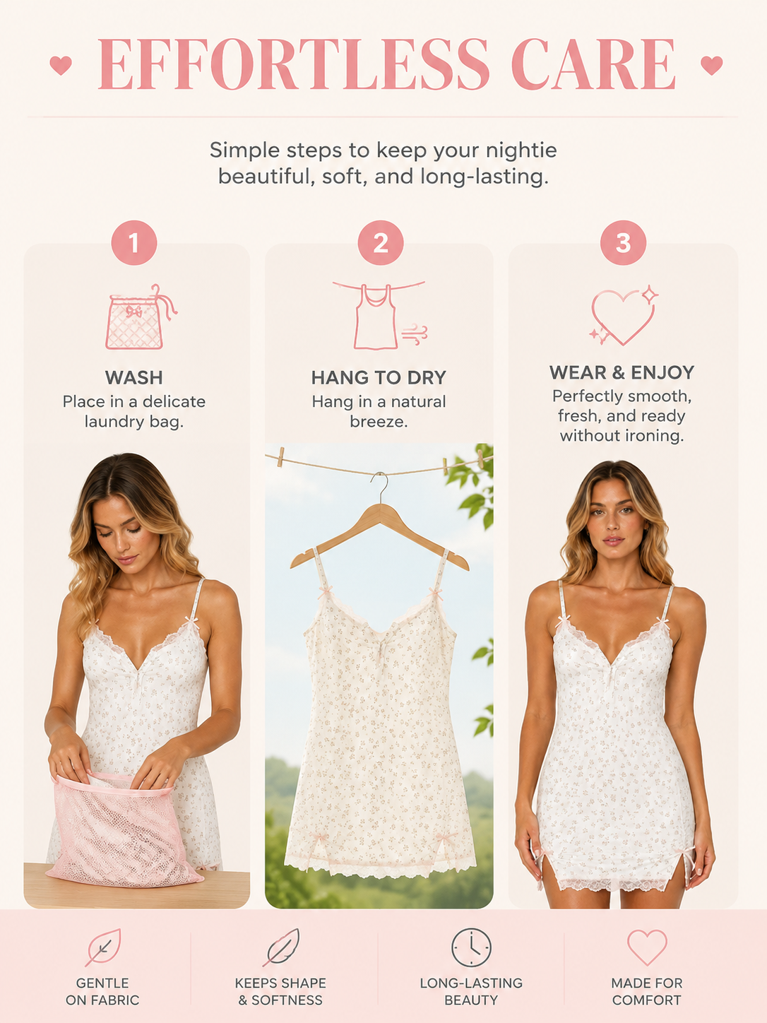 Ivory Floral Lace Cami Nightdress - Detail image 6
