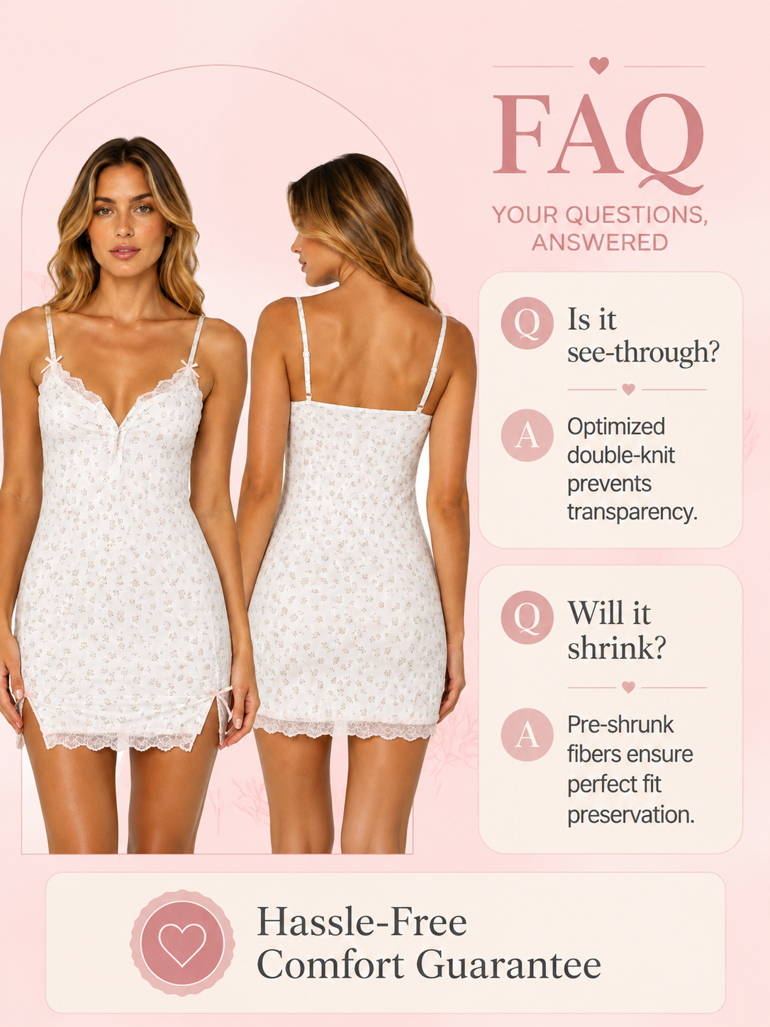 Ivory Floral Lace Cami Nightdress - Detail image 9