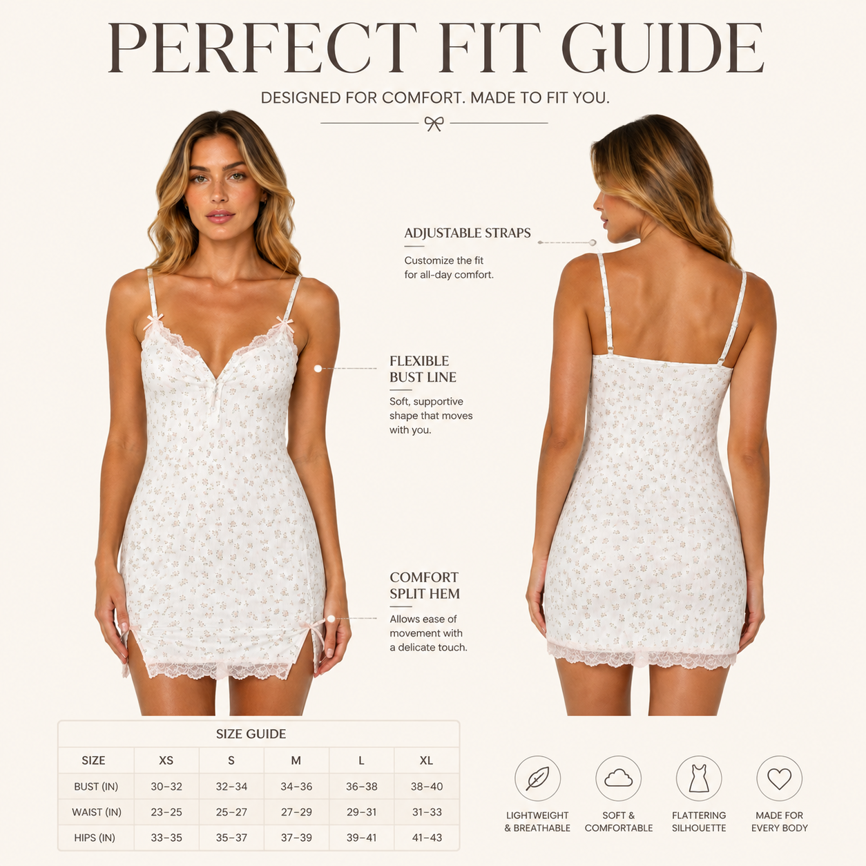 Ivory Floral Lace Cami Nightdress - Main image 5
