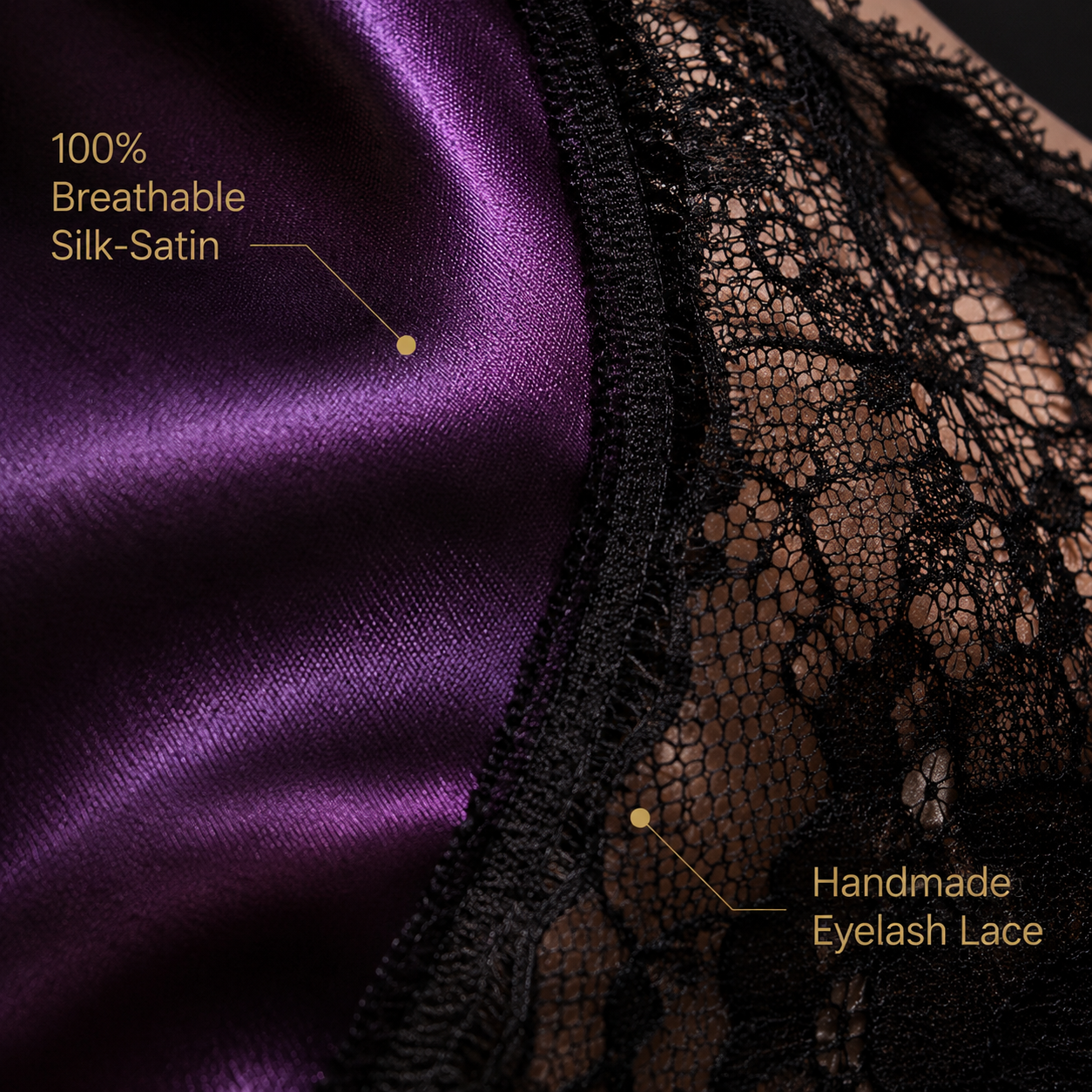 Purple Allure Plus Size Lace Chemise - Main image 3