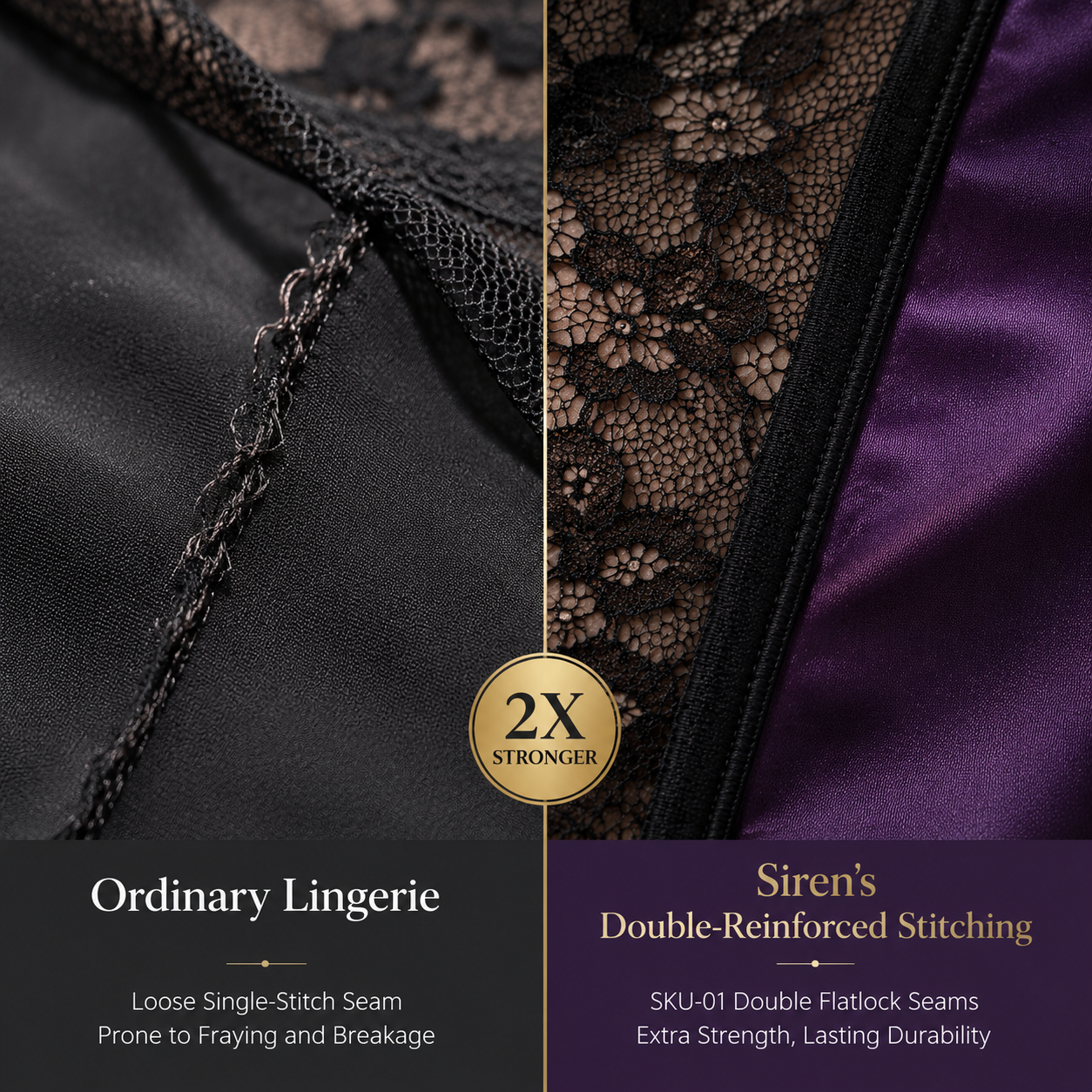 Purple Allure Plus Size Lace Chemise - Main image 6