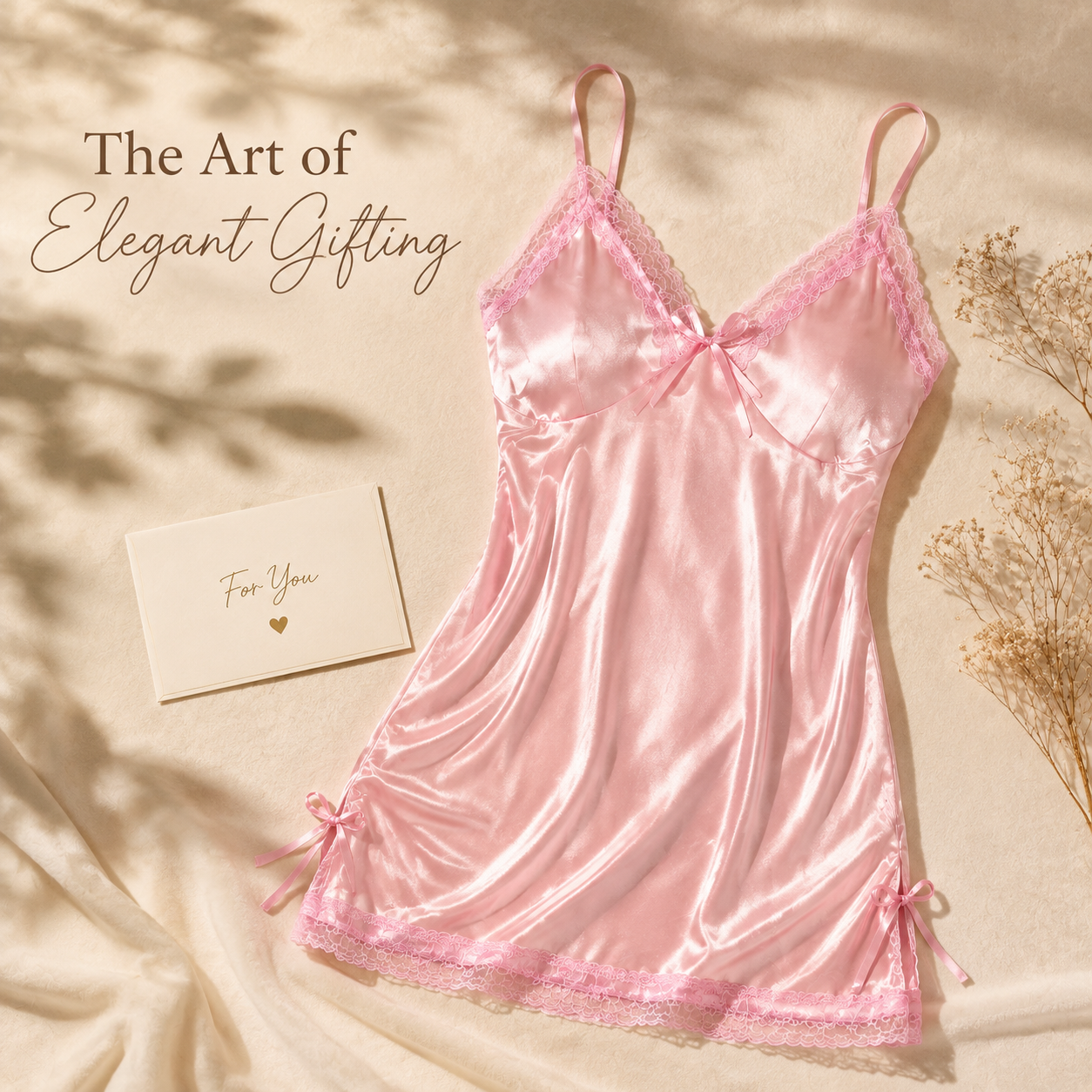 Rose Lace-Trim Satin Slip Nightdress - Main image 8