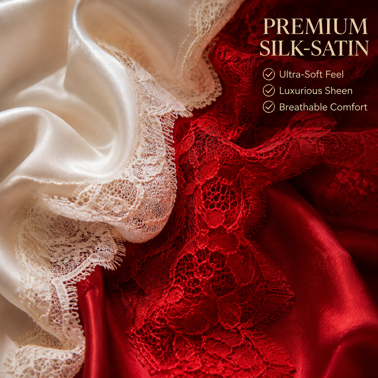 Silk Embrace Push-Up Satin Chemise - Main image 3
