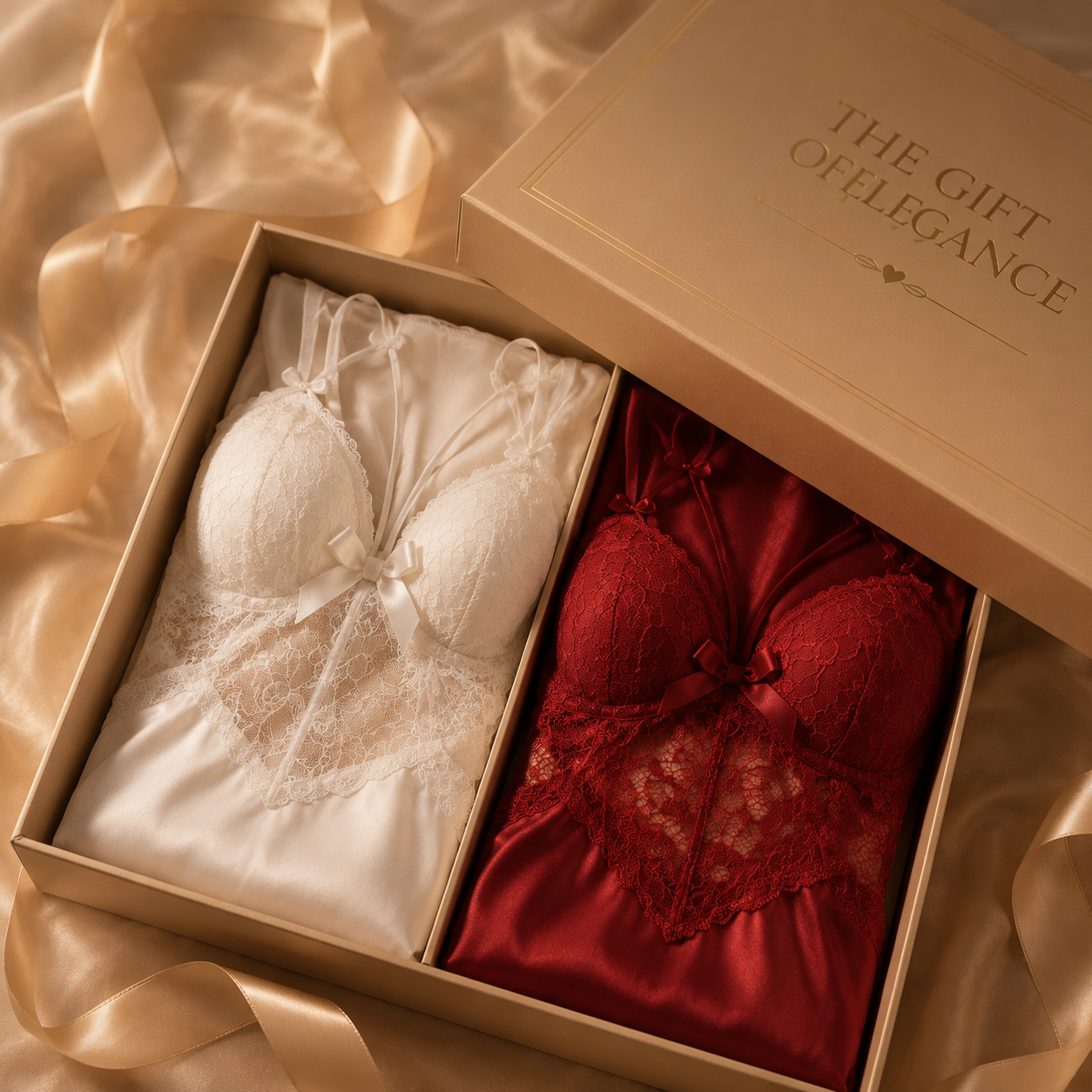 Silk Embrace Push-Up Satin Chemise - Main image 8