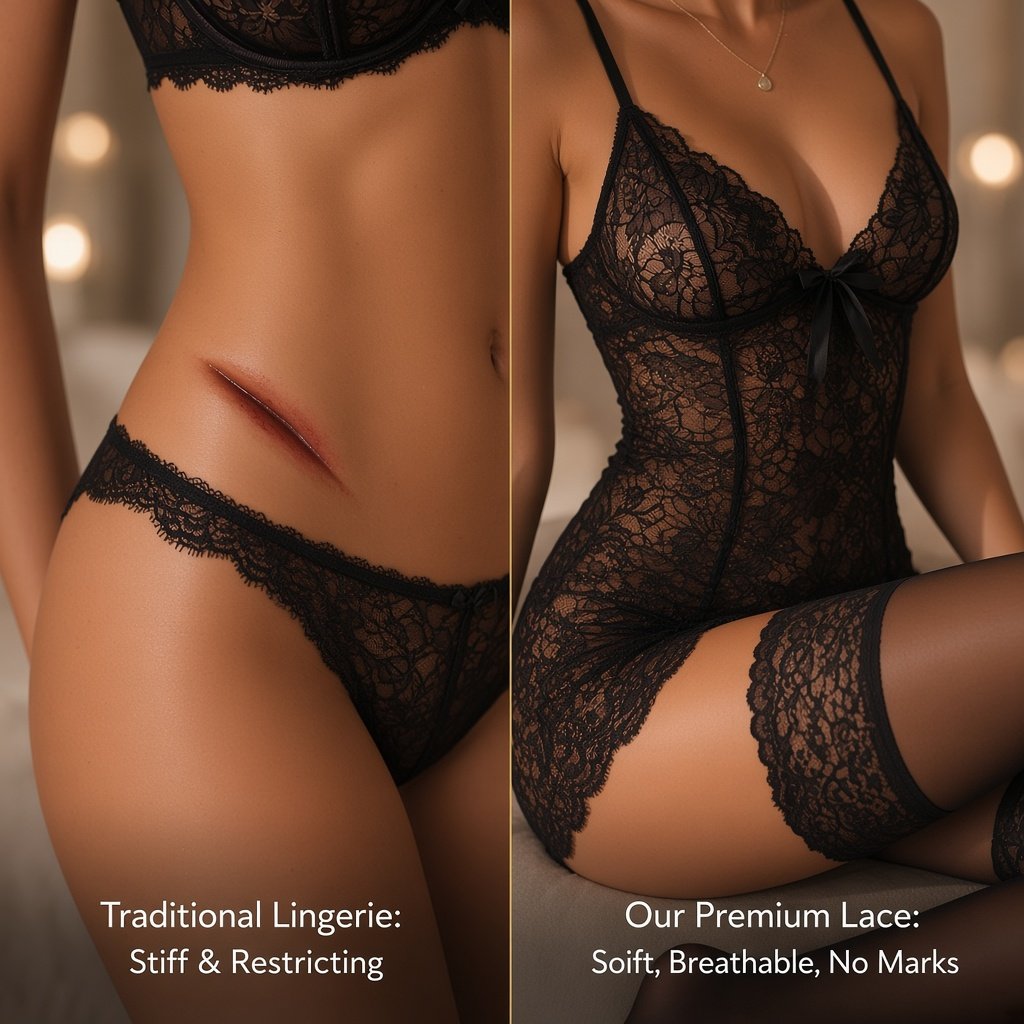 Violet Allure Sheer Lace Chemise - Main image 2