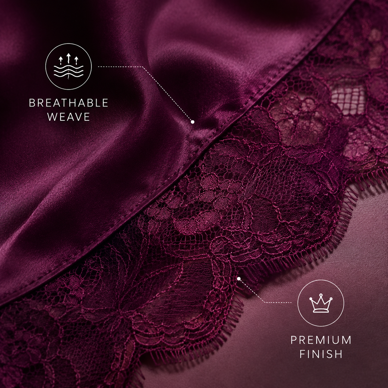 Violet Muse Satin Slip Dress & Robe Set - Main image 3