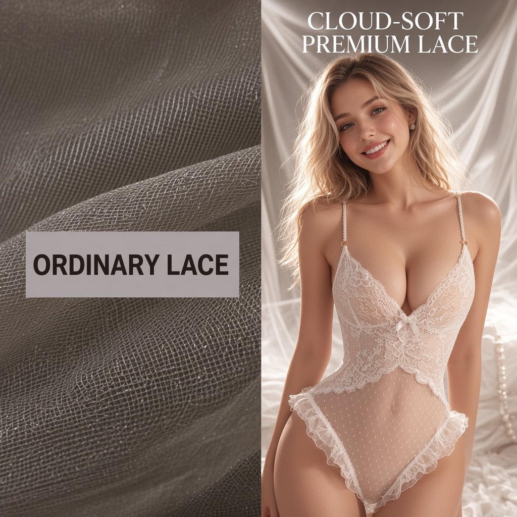 Pearl Lace Teddy Bodysuit main image 6