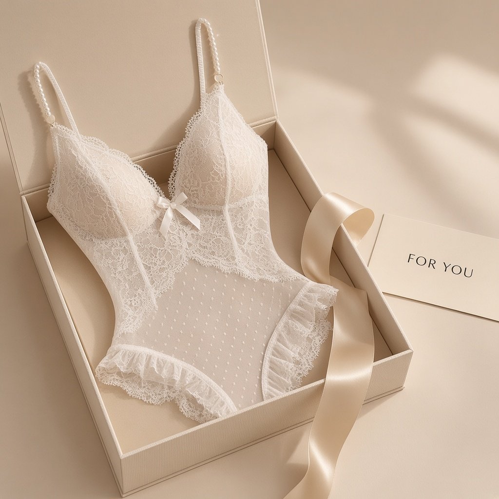 Pearl Lace Teddy Bodysuit main image 8