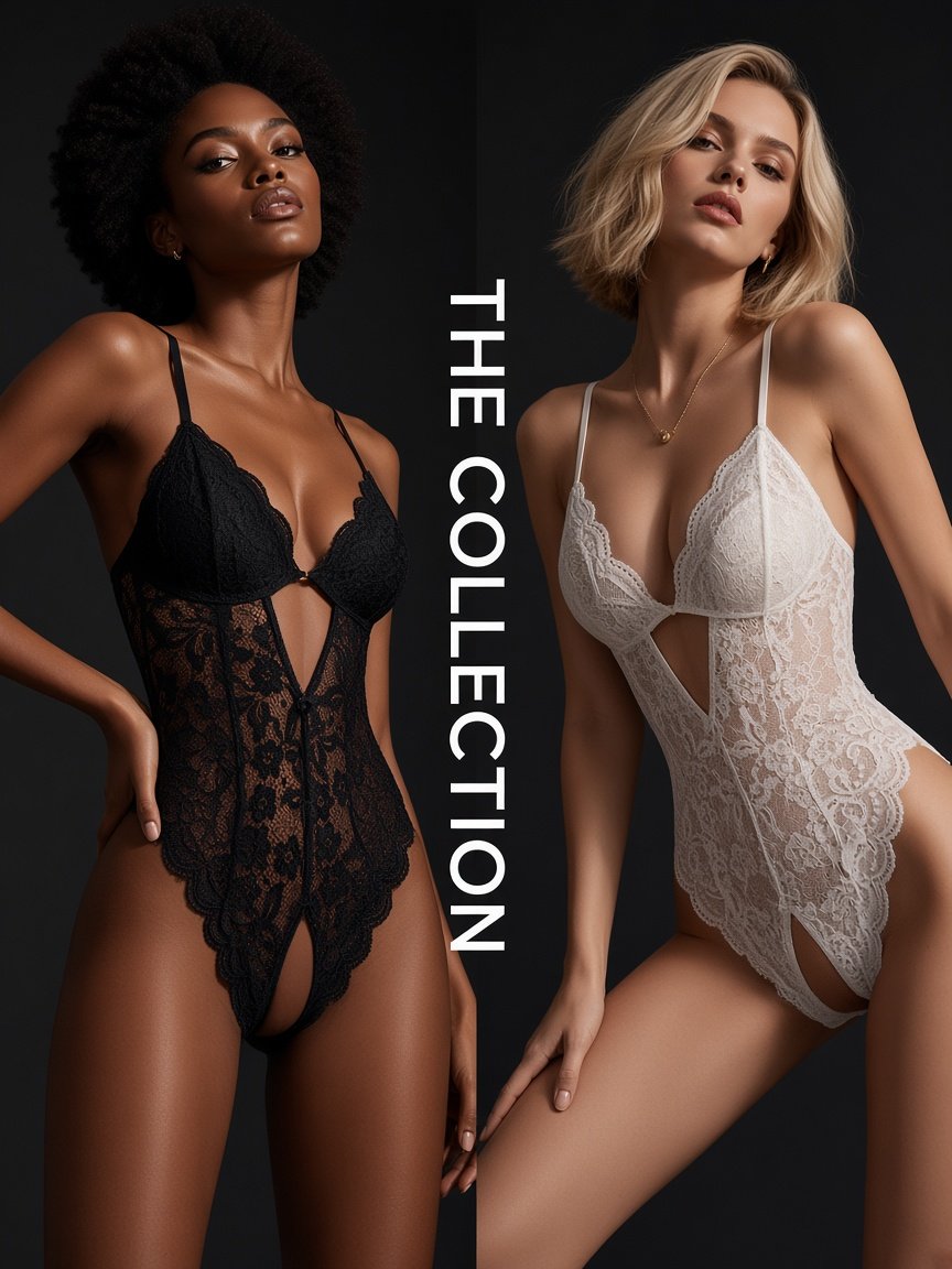 Open-Crotch Lace Teddy Bodysuit product detail 8
