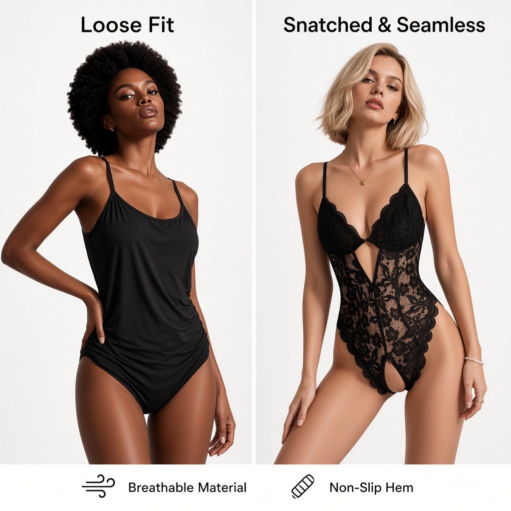 Open-Crotch Lace Teddy Bodysuit main image 6