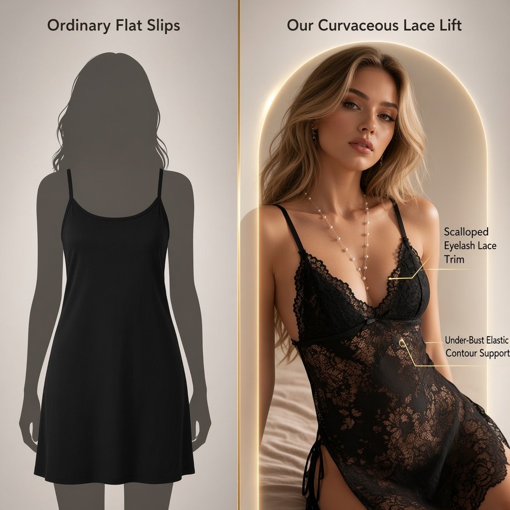 Plus Size Lace Babydoll Nightdress main image 2
