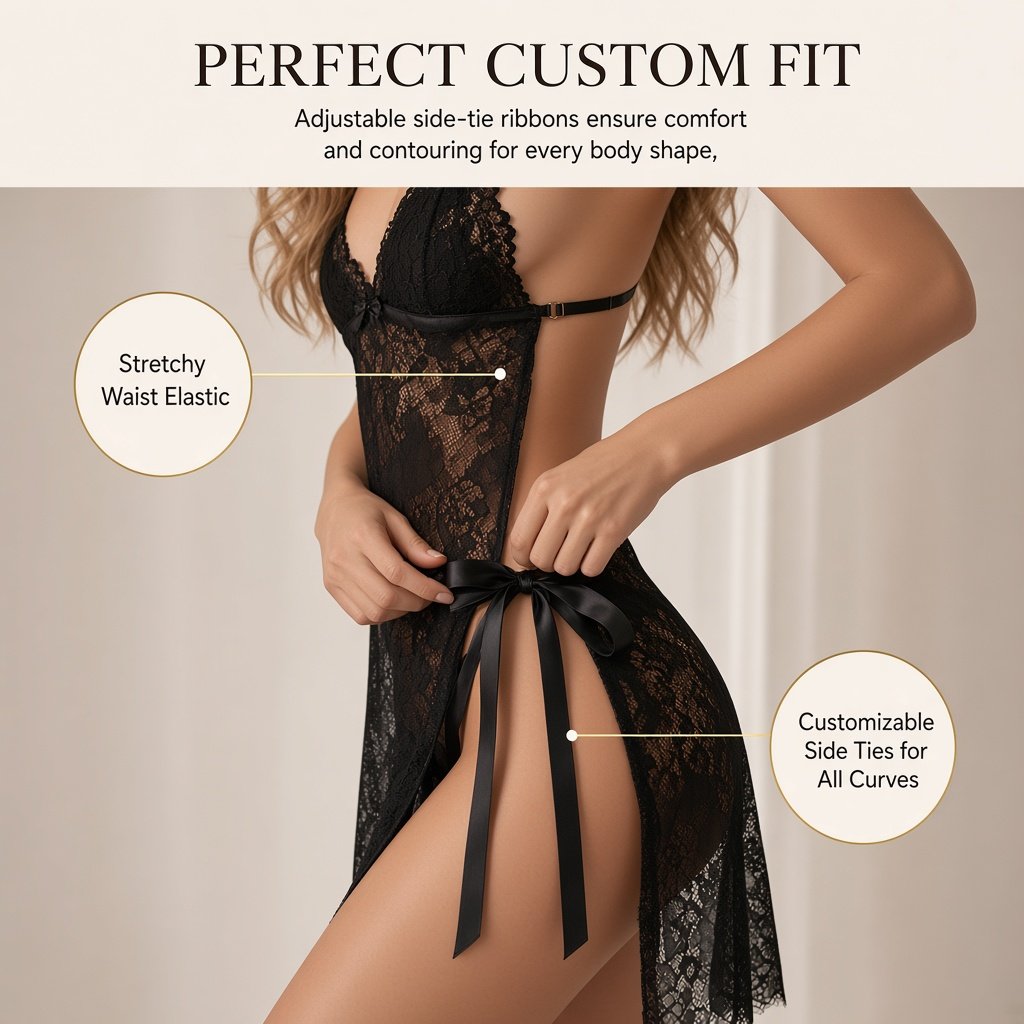 Plus Size Lace Babydoll Nightdress main image 5