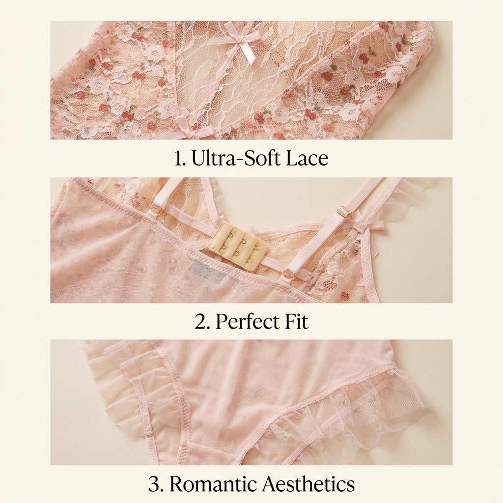 Cherry Lace Cutout Teddy Bodysuit main image 7