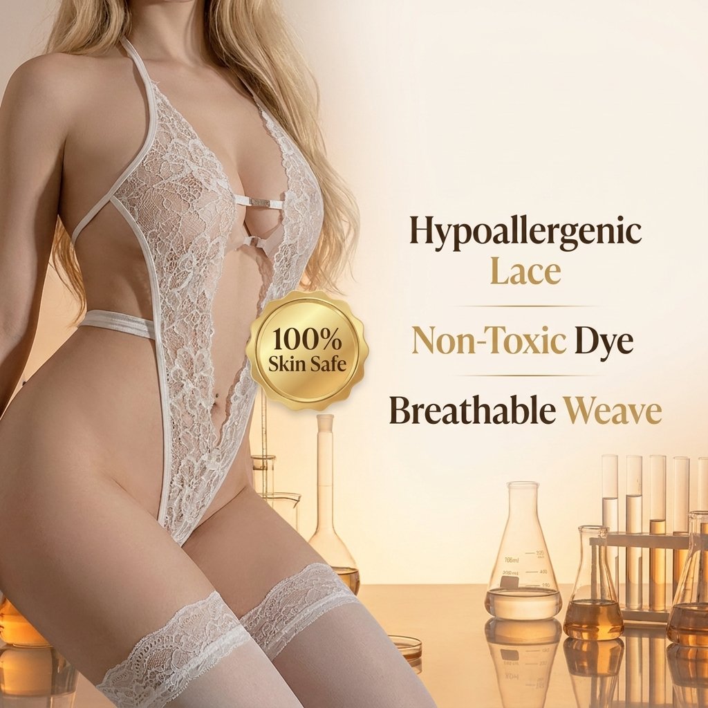 Sheer Strappy Teddy Bodysuit product detail 7