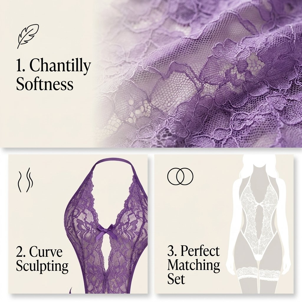 Sheer Strappy Teddy Bodysuit main image 7