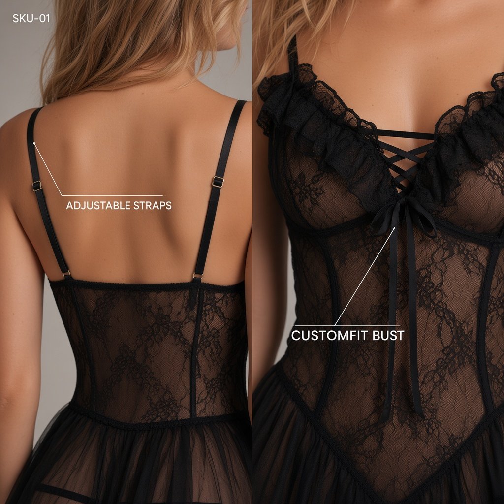 Secret Allure Sheer Lingerie Set — main 5