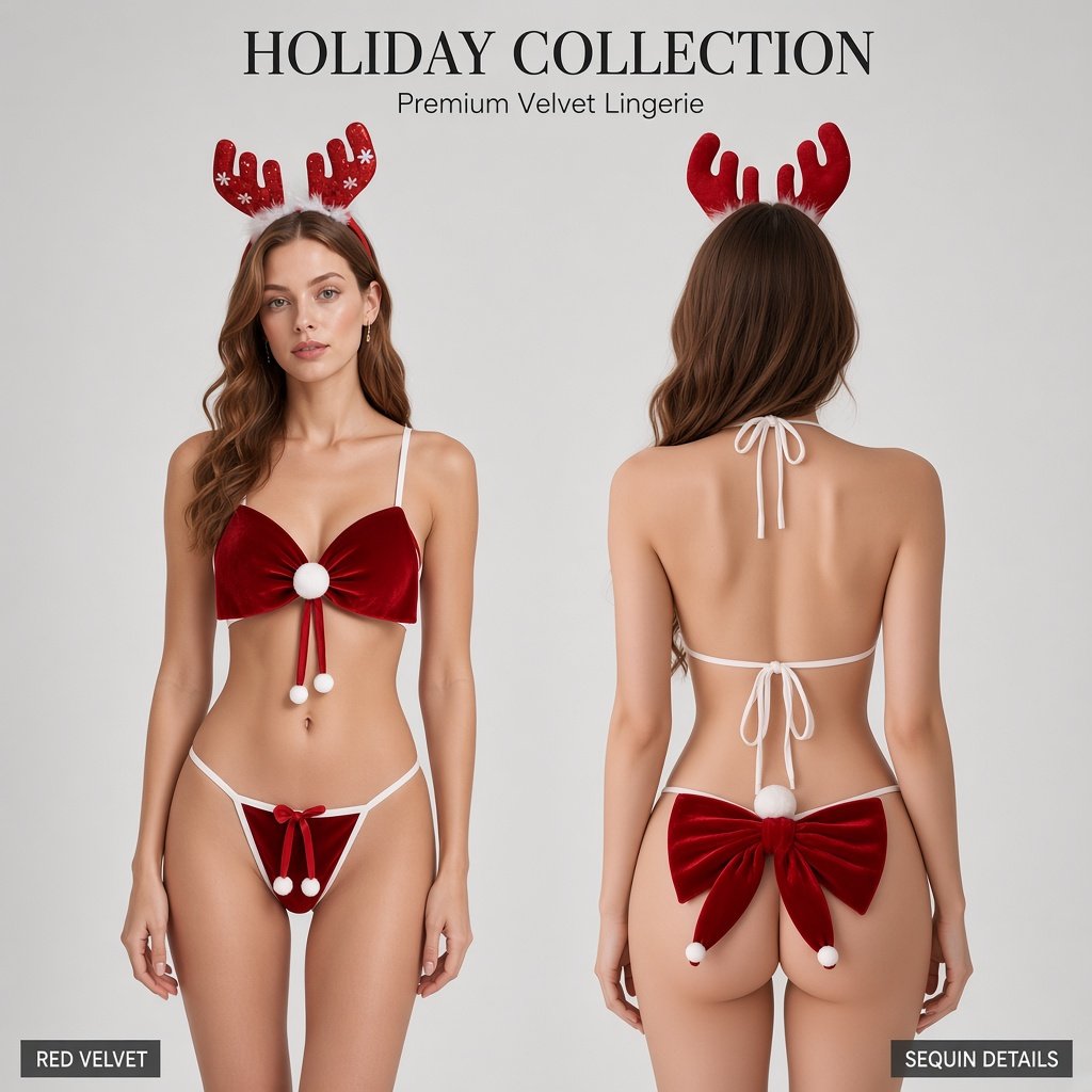 Merry Temptation Christmas Lingerie Set — sku 1