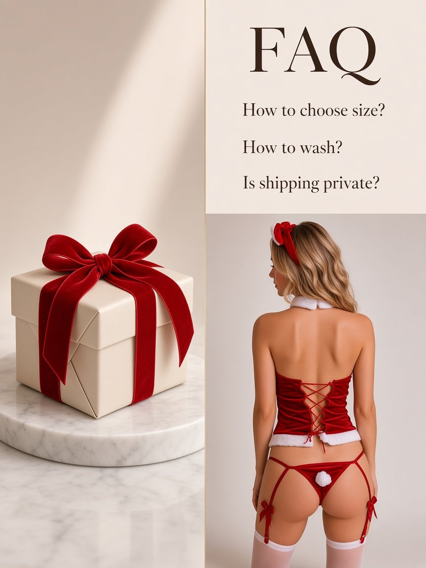 Midnight Bunny Christmas Lingerie Set — detail 9