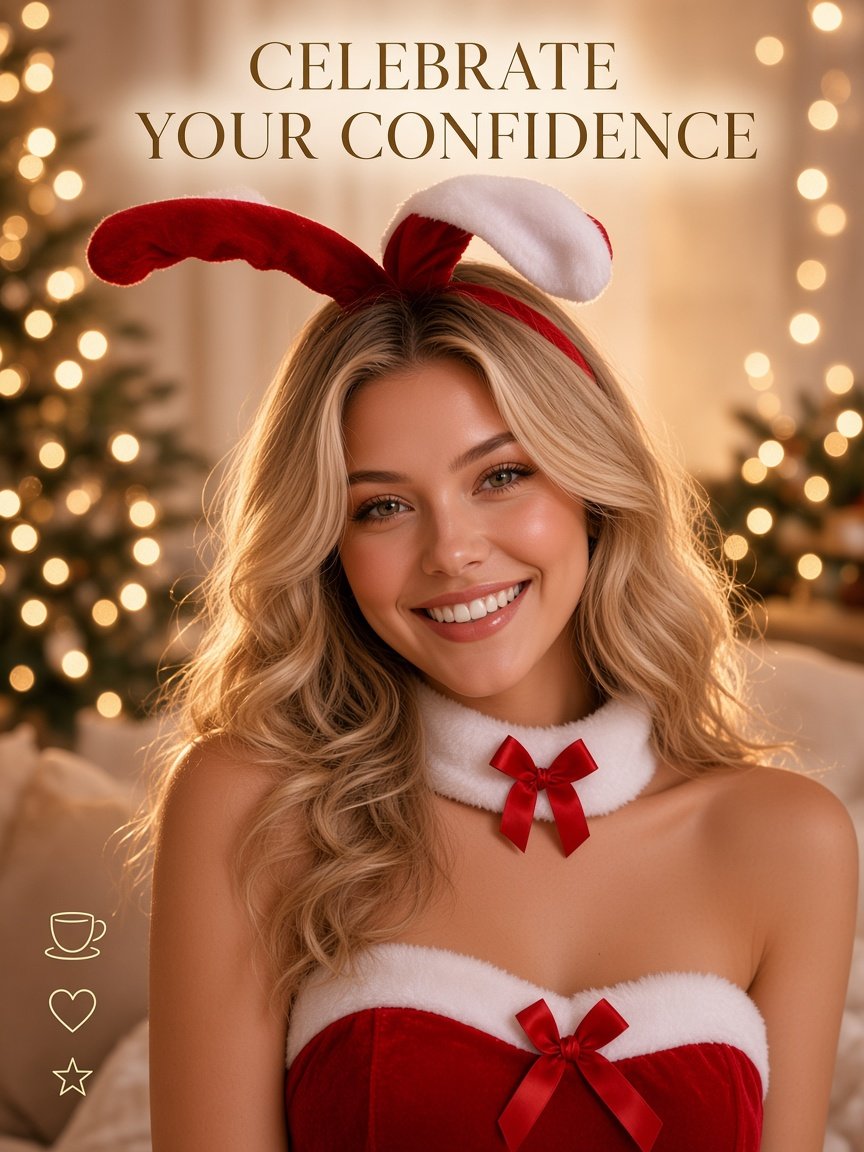 Midnight Bunny Christmas Lingerie Set — detail 10