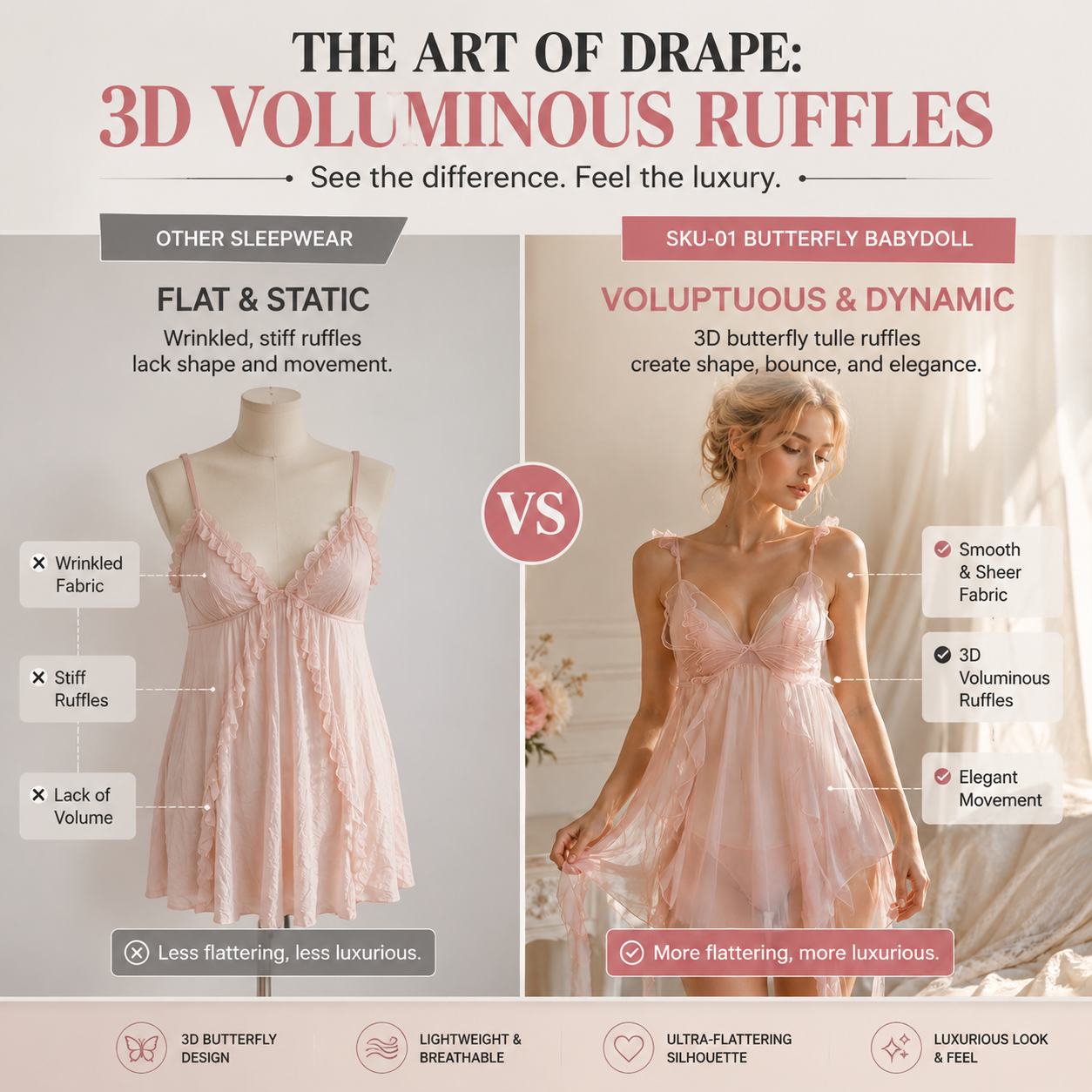 Butterfly Kiss Sheer Lace Chemise — main 6