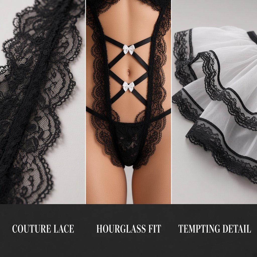 Sweet Temptation Lace Maid Lingerie Set — main 7