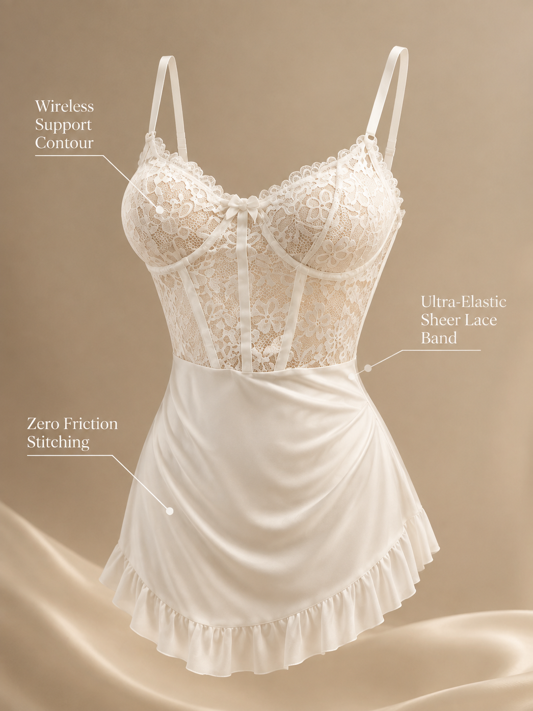 Lace Desire Sheer Mini Dress — detail 3