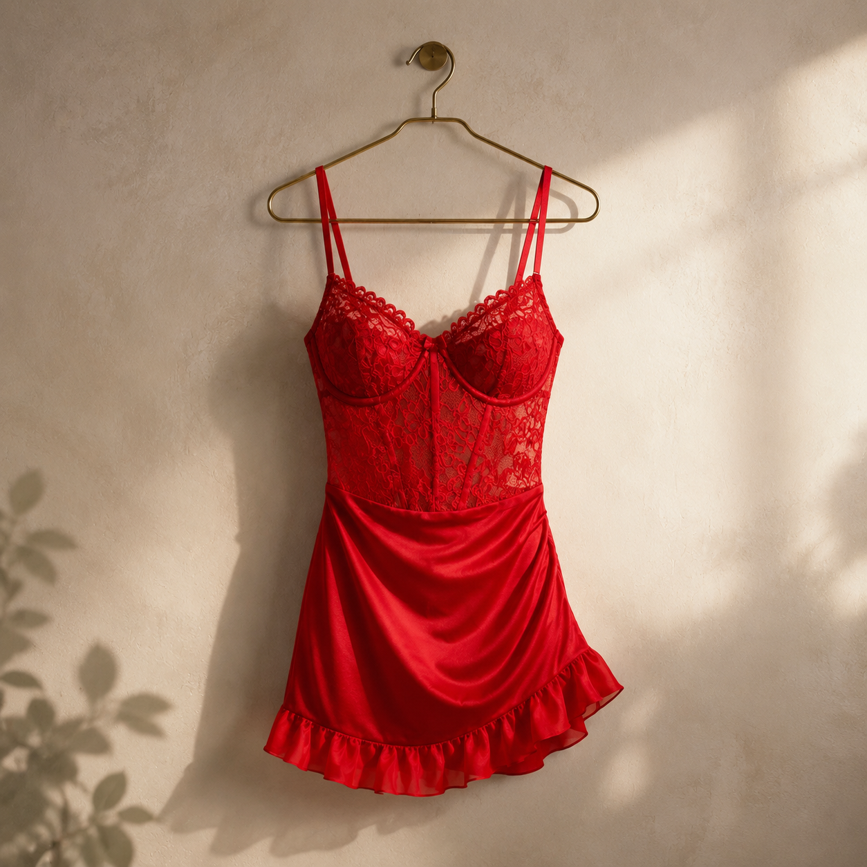 Lace Desire Sheer Mini Dress — sku 1