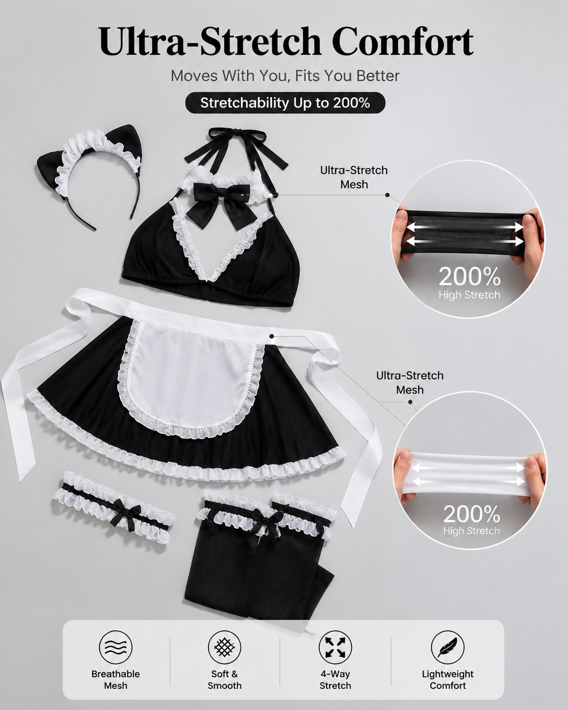 French Kiss Maid Lingerie Set — detail 3
