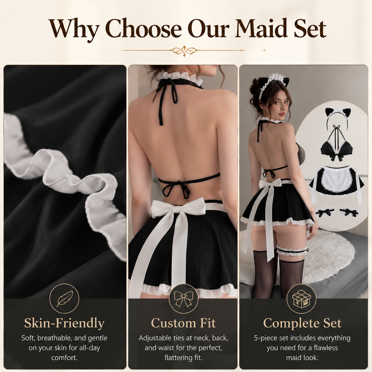French Kiss Maid Lingerie Set — main 7