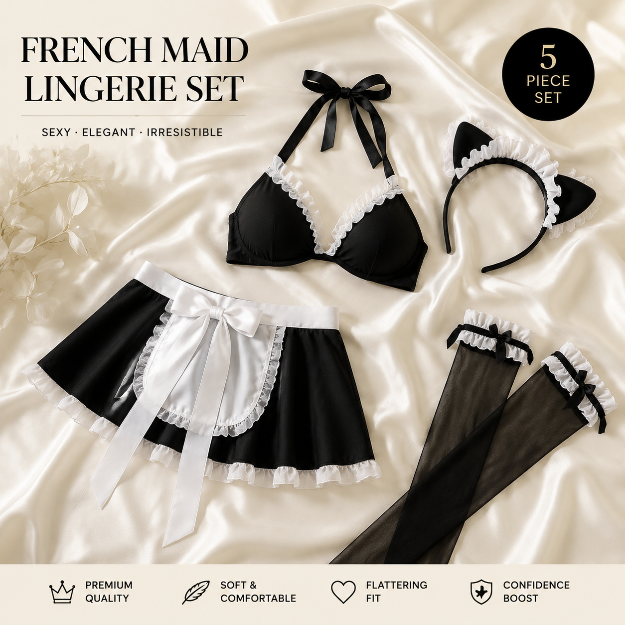 French Kiss Maid Lingerie Set — sku 1