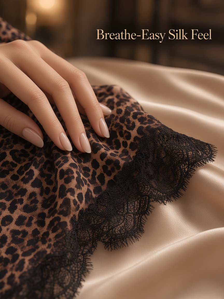 Wild Allure Leopard Lace Sleepwear Set — detail 4