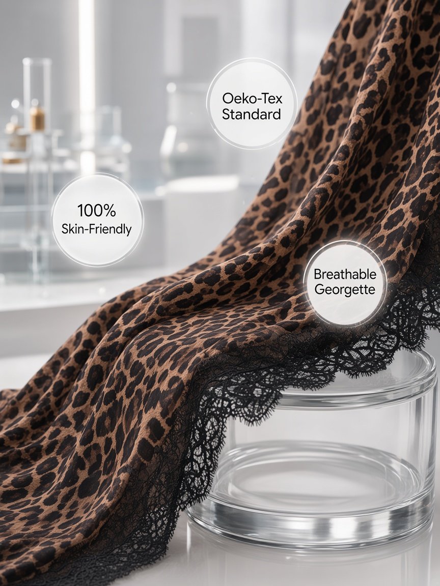 Wild Allure Leopard Lace Sleepwear Set — detail 7