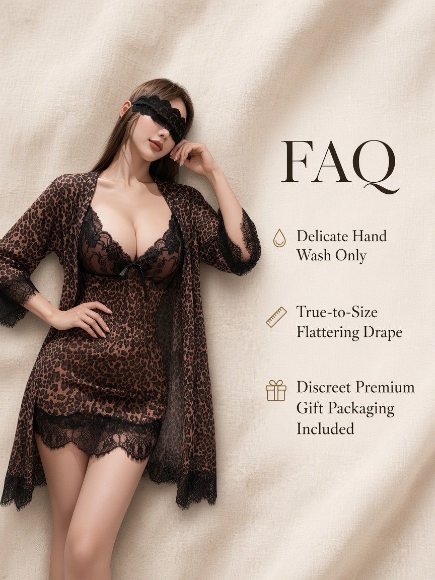 Wild Allure Leopard Lace Sleepwear Set — detail 9