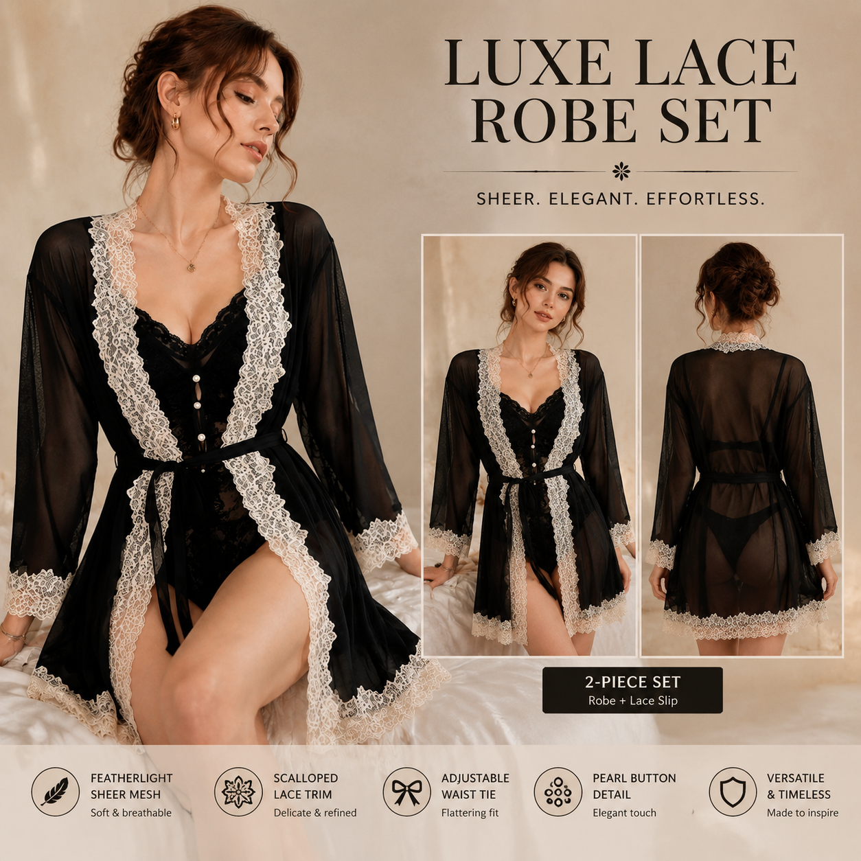 Velvet Desire Push-Up Lingerie Set — sku 1