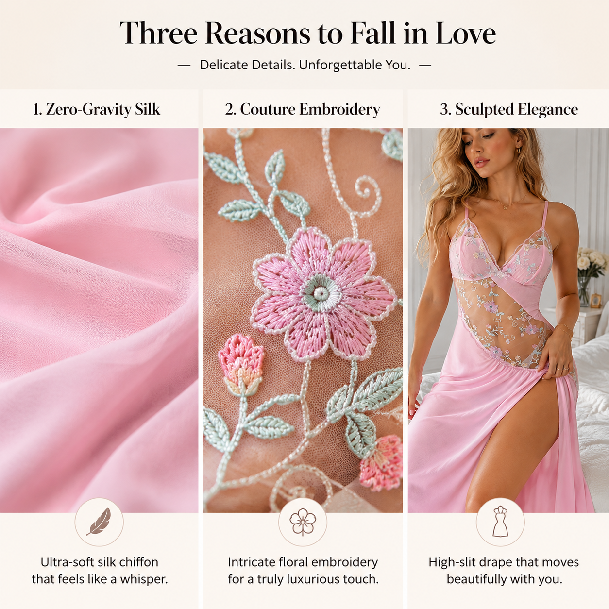 Bloom Desire Sheer Embroidered Chemise — main 7