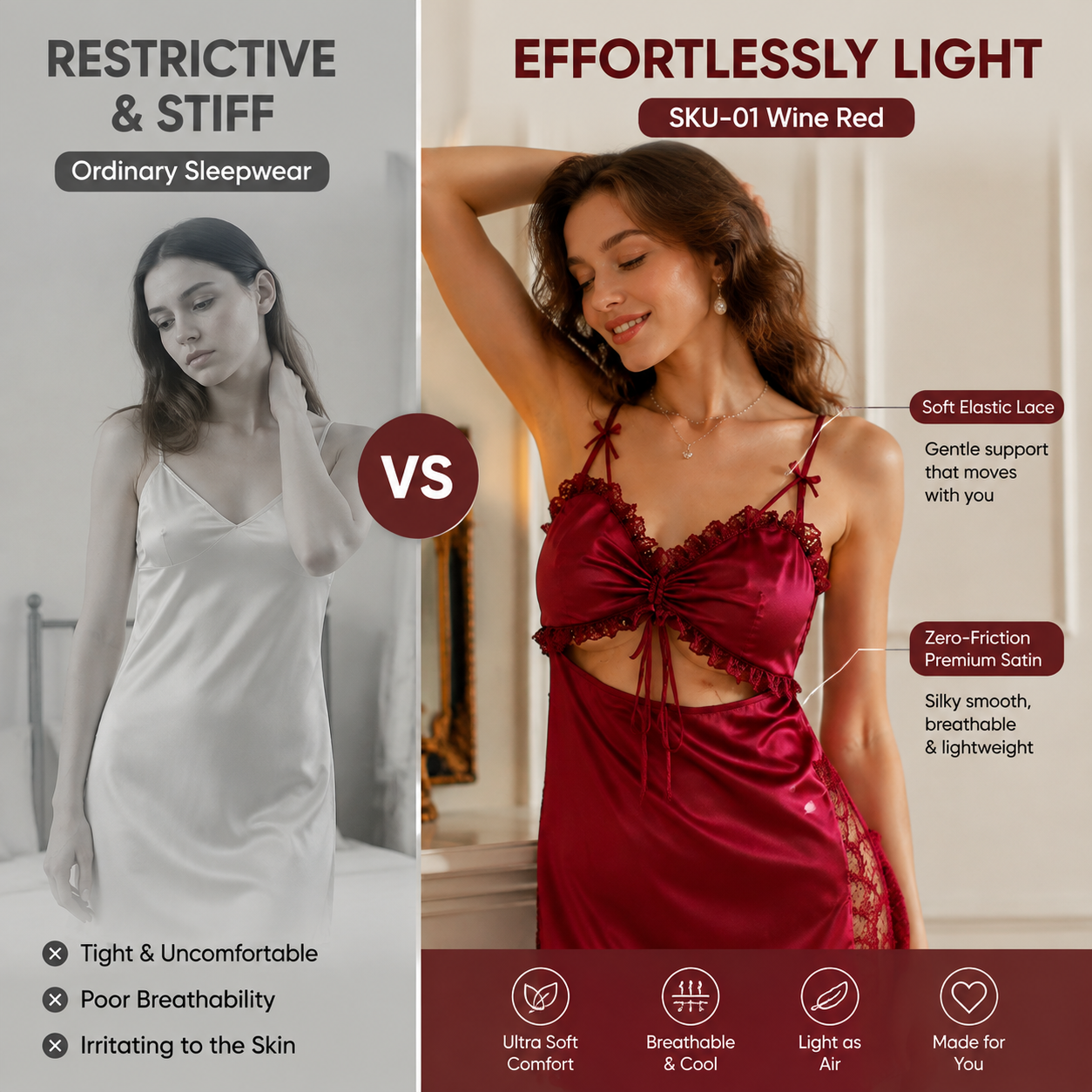 Curve Embrace Cami Nightdress — main 2