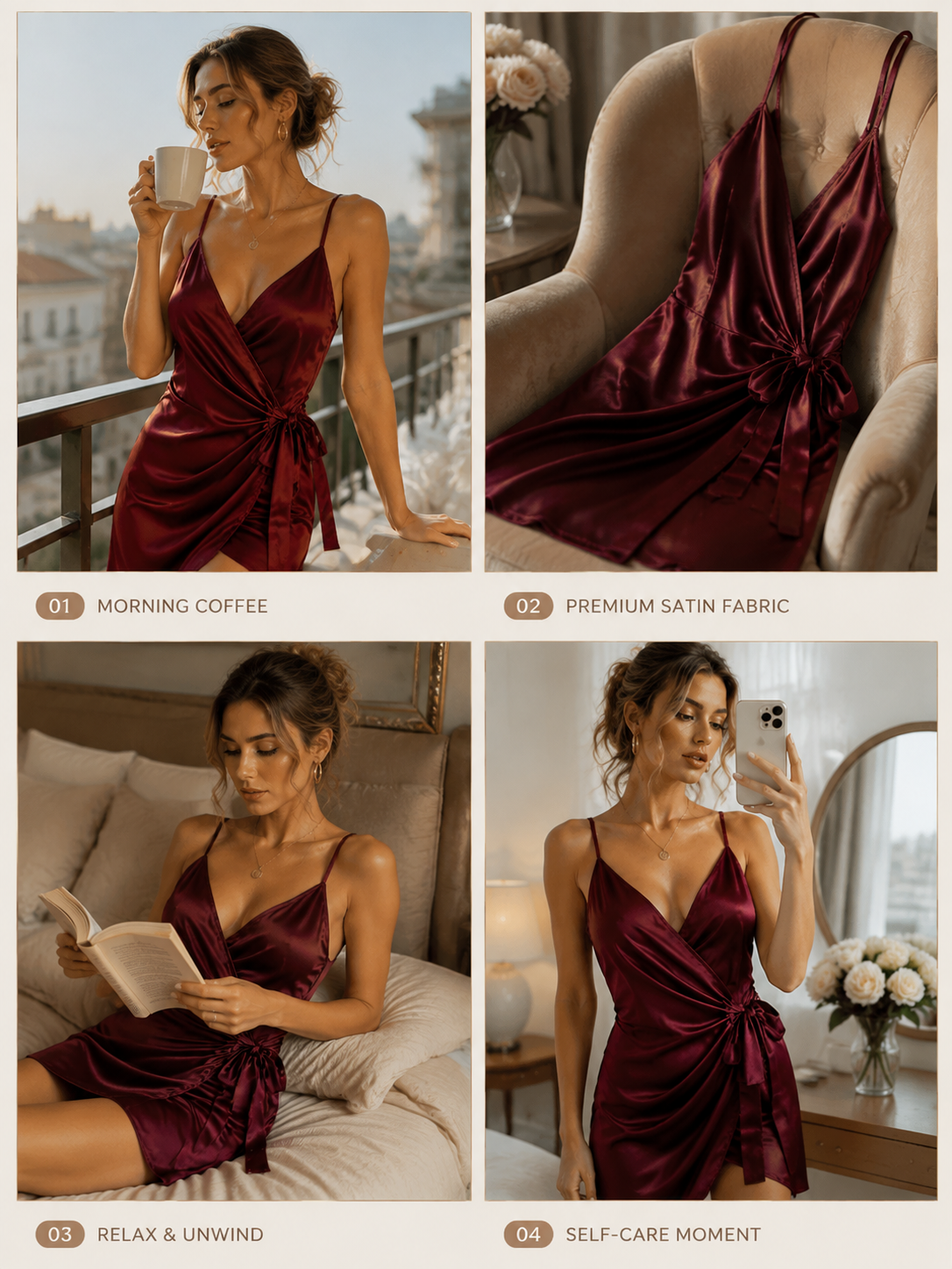 Ethereal Muse Deep V Nightdress — detail 5