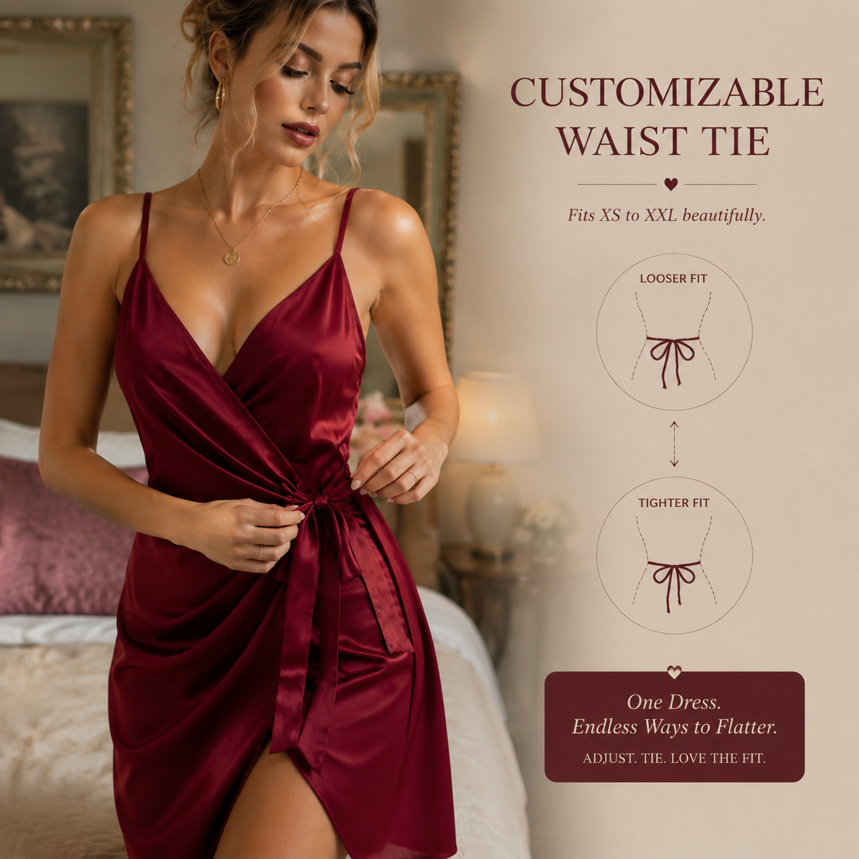 Ethereal Muse Deep V Nightdress — main 5