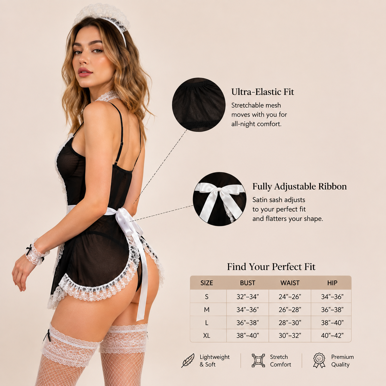 Sweet Secret Maid Lingerie Set — main 5